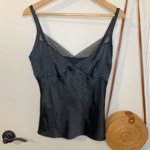 Black Silky Slip Tank Top